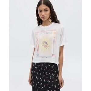 Pisces Rixo Ria Zodiac T-Shirt White M